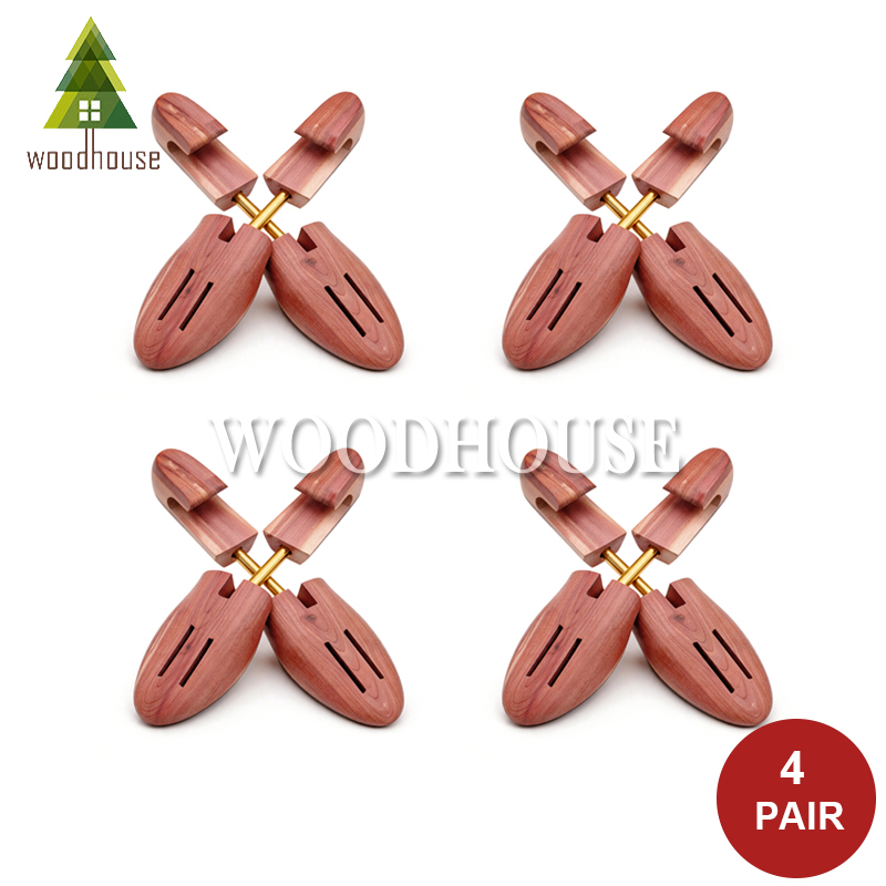 Shoe Tree Cedar - 4-PACK Men's and Women's Single Tube