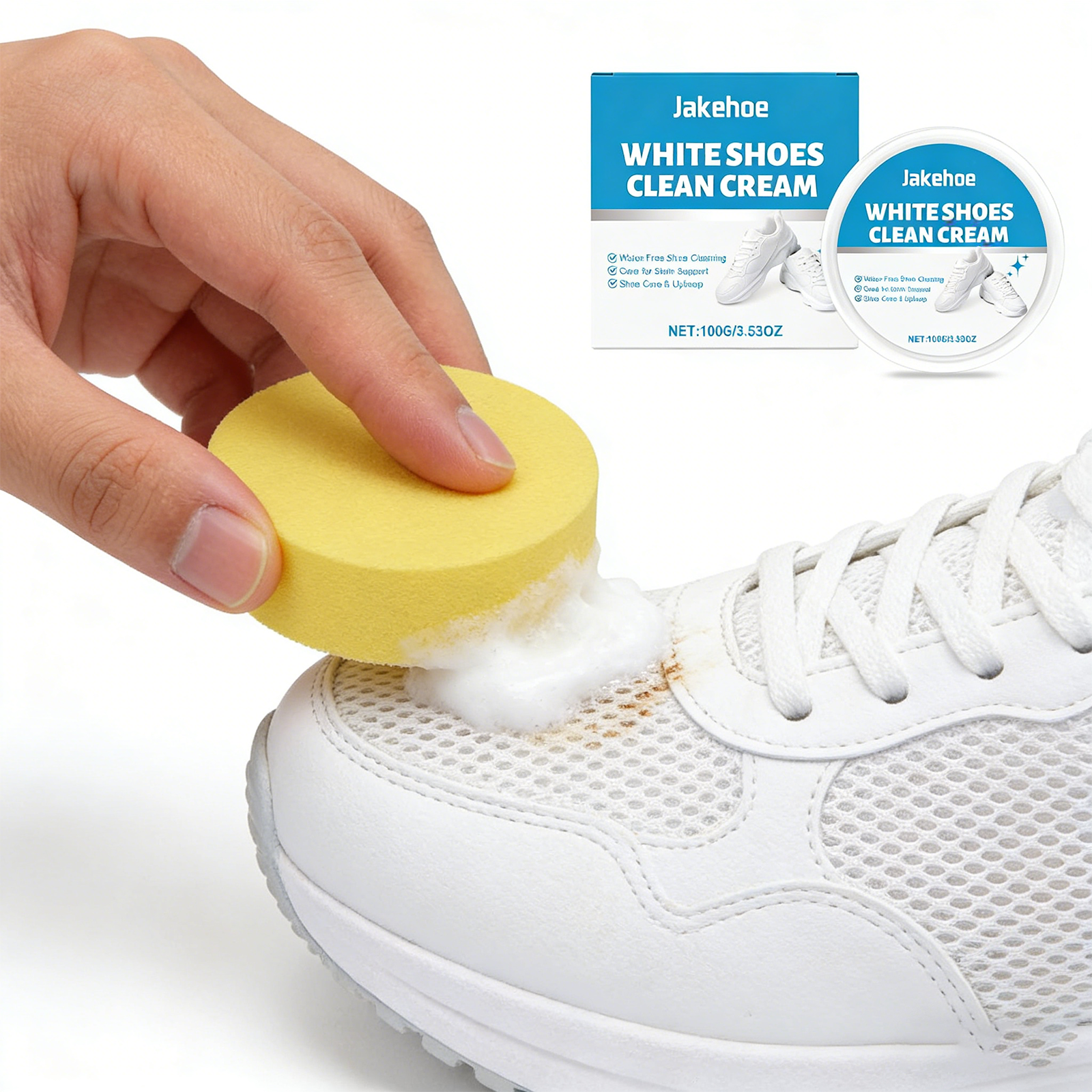 Shoe Polish Cream - White Shoe Cleaner Cream Sneaker Stain