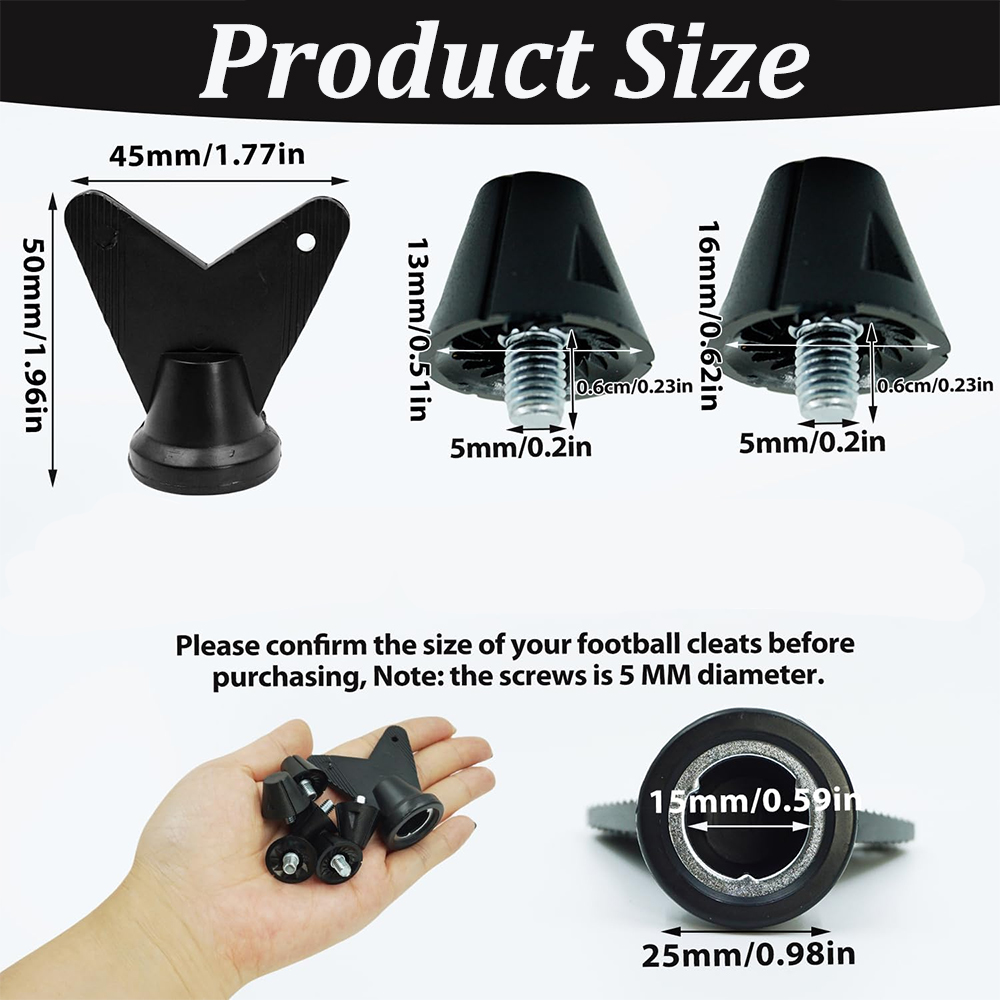 4/12PCS Football Boot Studs Re - مراجعة Sneaker Care Set وسعره