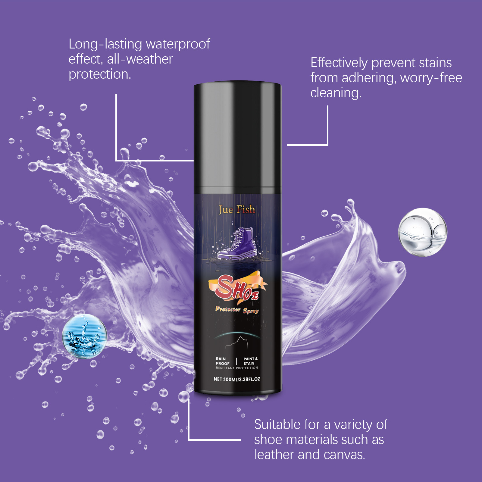 100ML Shoe Protector Spray Cle - مراجعة Waterproof Spray Shoe وسعره