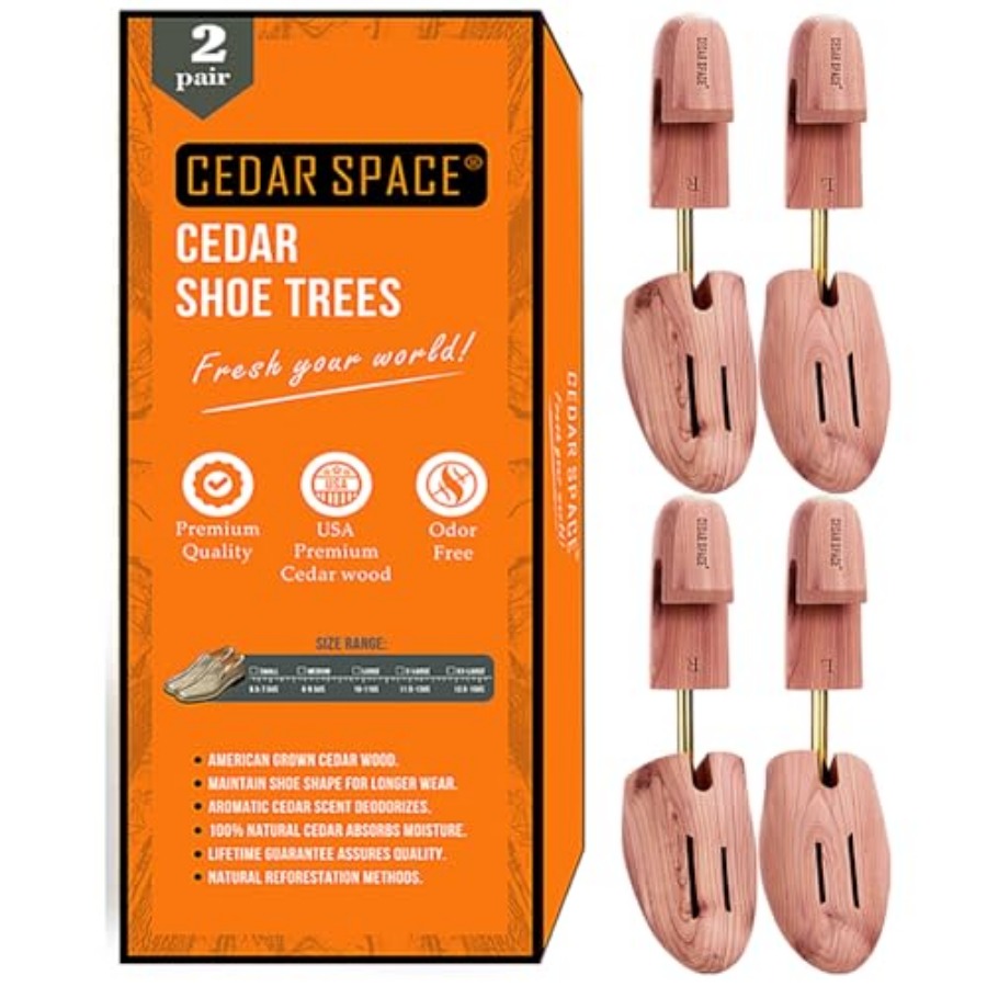 Cedar Space Wooden Shoe Stretc - مراجعة Shoe Tree Cedar وسعره