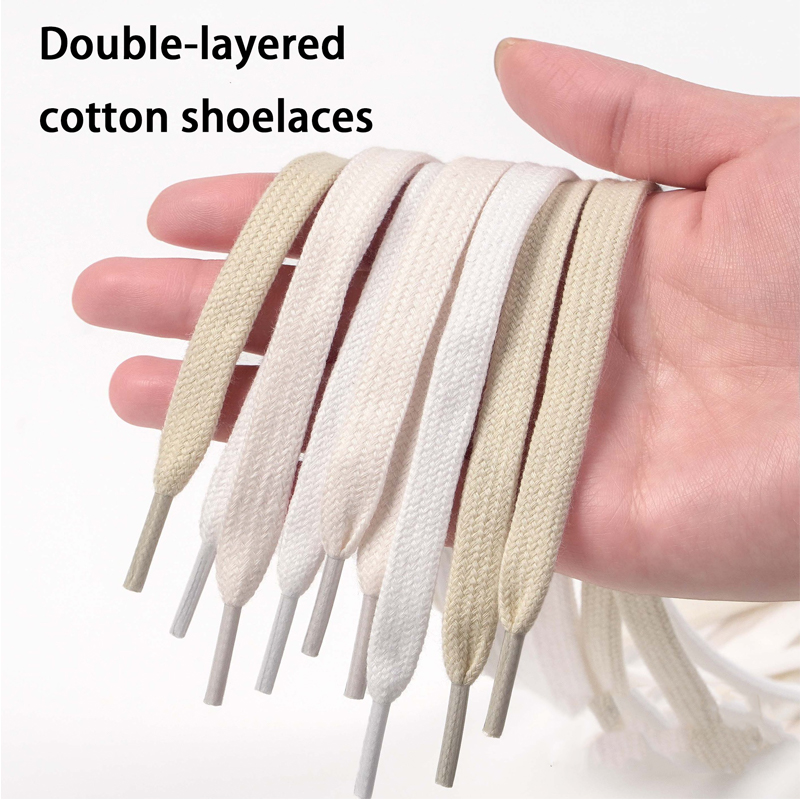 Flat Cotton Shoelaces, Double- - مراجعة Lace Replacement Flat وسعره
