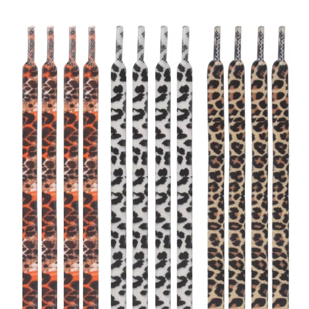 1Pair 120CM Fashion Leopard Pr - مراجعة Lace Replacement Flat وسعره