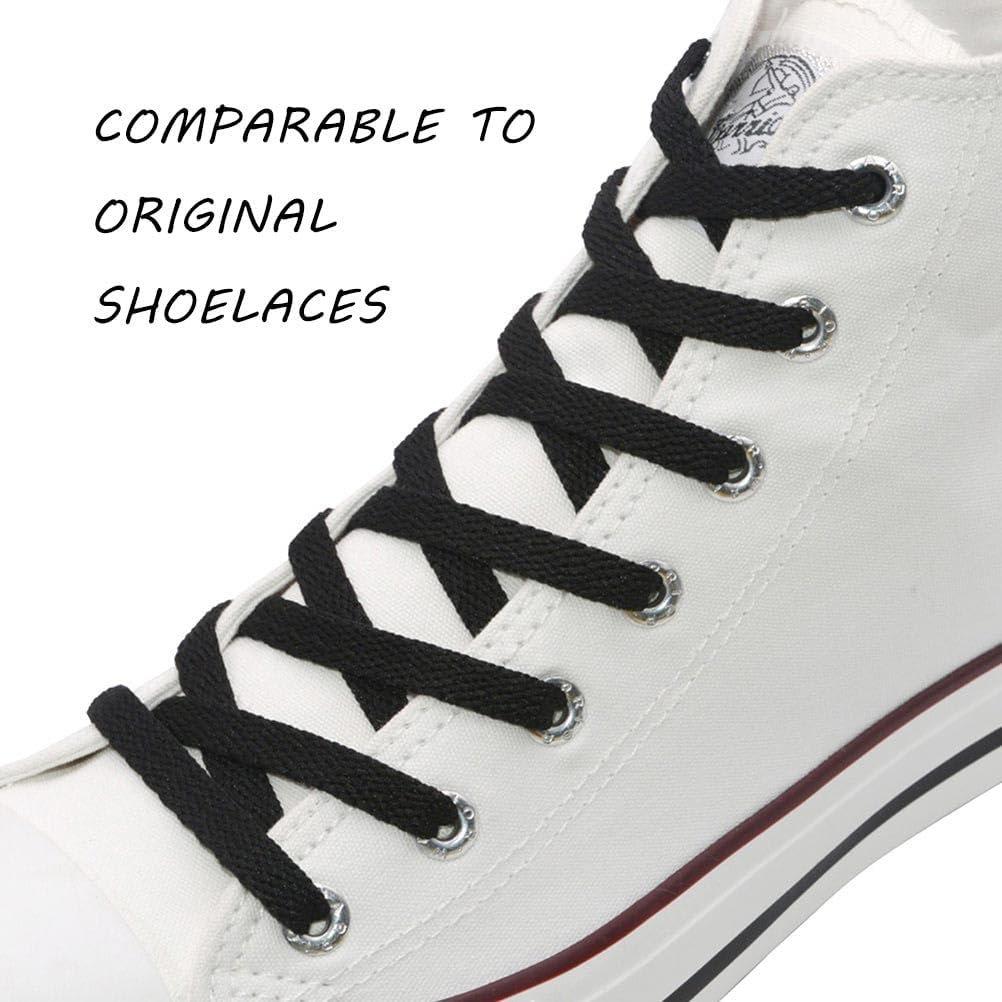 Flat Trainers Shoelace, 8mm Wi - مراجعة Lace Replacement Flat وسعره