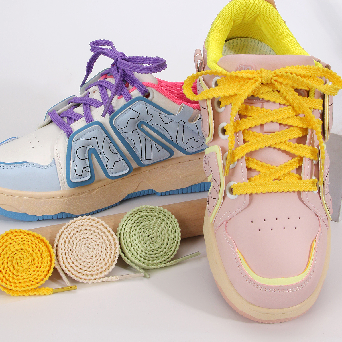1 Pair 6mm Flat Shoelaces for  - مراجعة Lace Replacement Flat وسعره