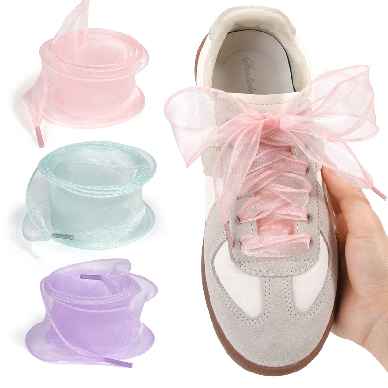 Fishtail Organza Ribbon Shoela - مراجعة Lace Replacement Flat وسعره
