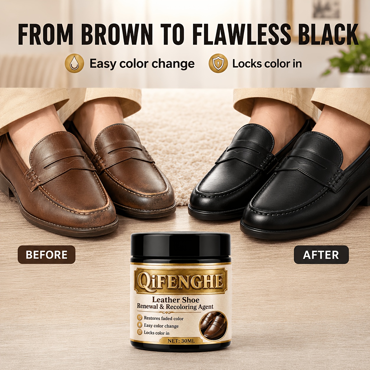 Leather Shoe Renewal Recolorin - مراجعة Shoe Polish Cream وسعره