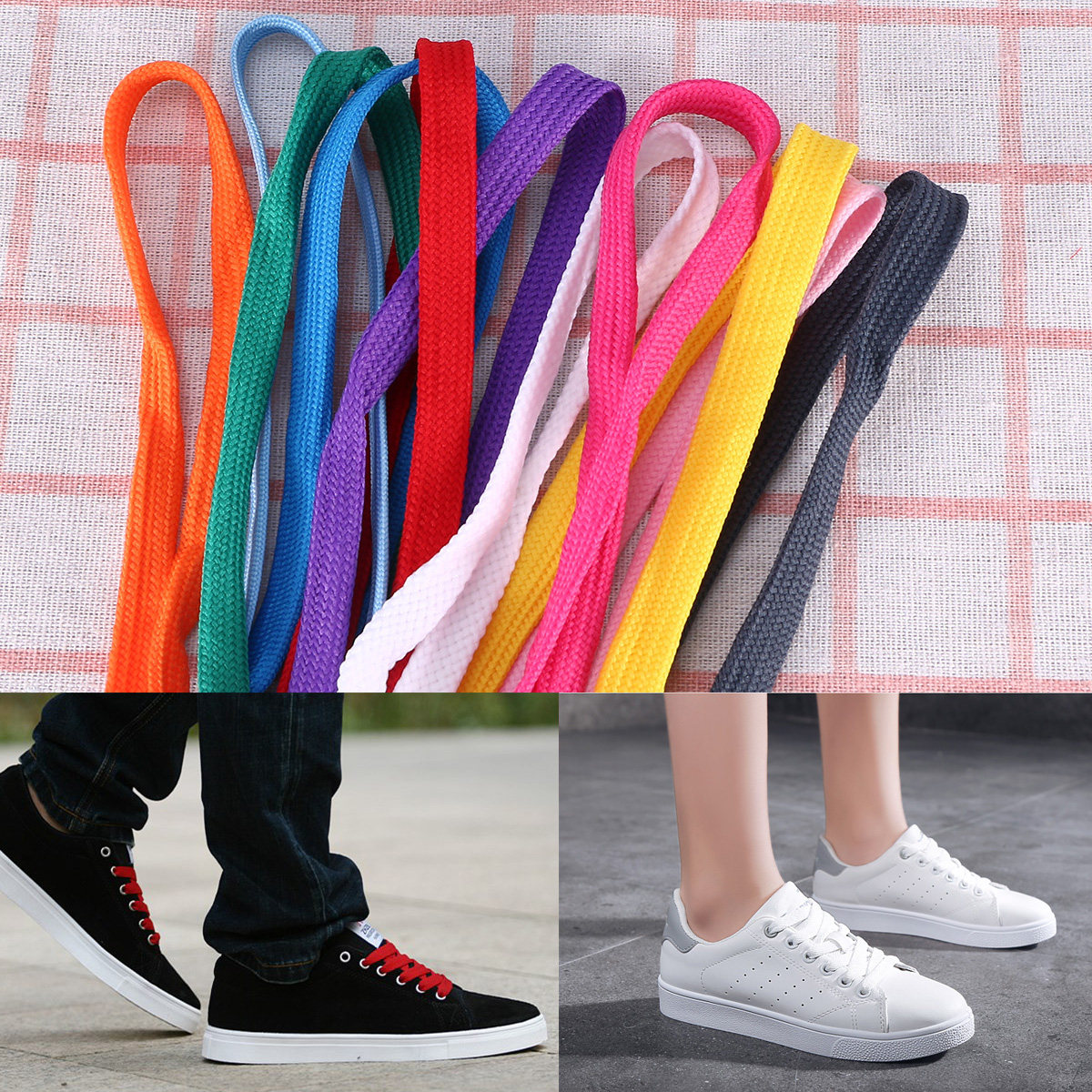 12Pairs Flat Sneaker Laces for - مراجعة Lace Replacement Flat وسعره