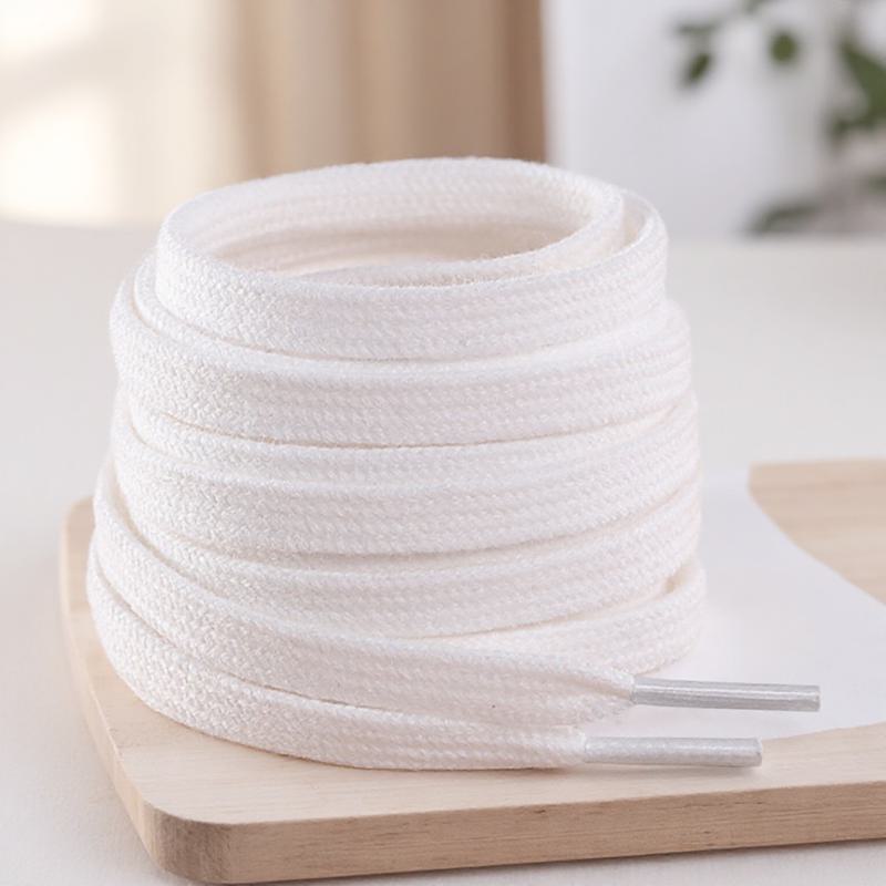 3Pairs Pure Cotton Shoelaces F - مراجعة Lace Replacement Flat وسعره