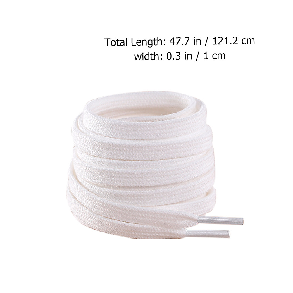 3Pairs Pure Cotton Shoelaces F - مراجعة Lace Replacement Flat وسعره