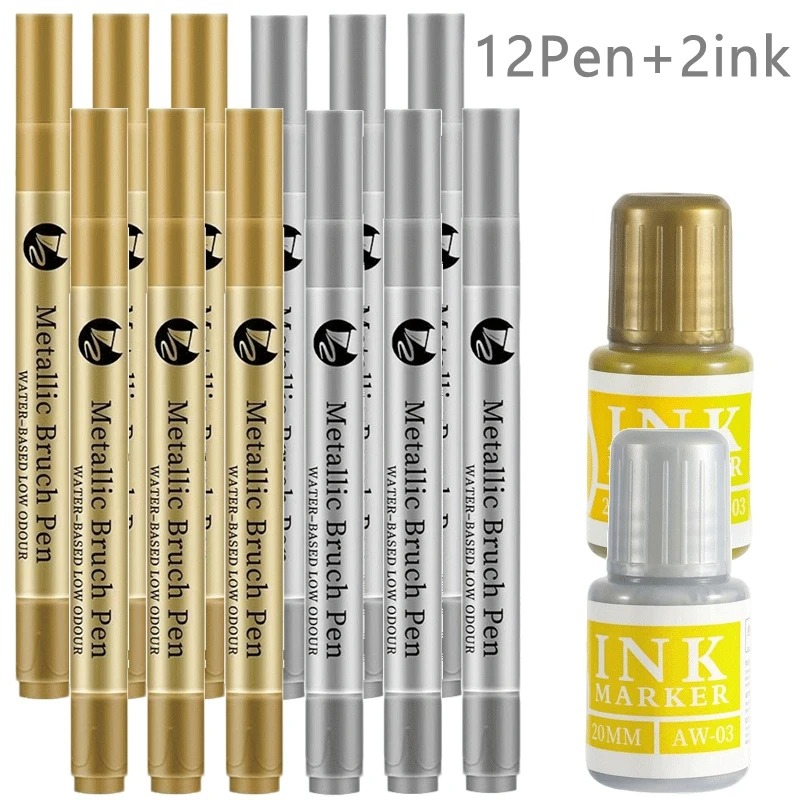 1/10/24Pcs Refillable Metallic - مراجعة Midsole Marker Paint وسعره