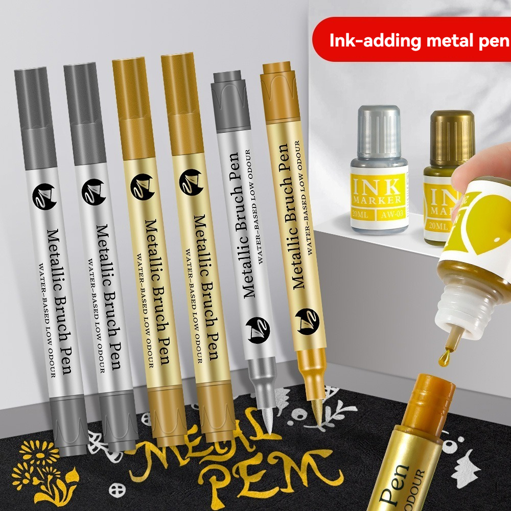 1/10/24Pcs Refillable Metallic - مراجعة Midsole Marker Paint وسعره
